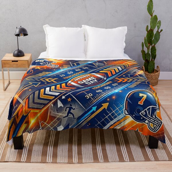 Item preview, Dynamic Sports Football Blue and Orange Pattern. designed and sold by Giulivo Store Graphic.
