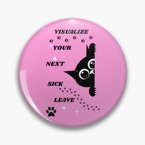 Item preview, Visualize Your Next Sick Leave Funny Anti Corporate Black Cat designed and sold by DontCareClub.