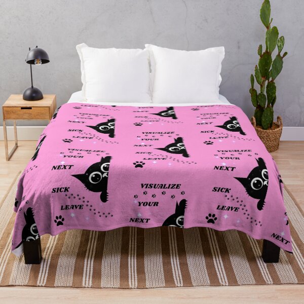 Item preview, Visualize Your Next Sick Leave Funny Anti Corporate Black Cat designed and sold by DontCareClub.