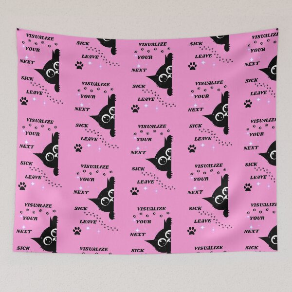 Item preview, Visualize Your Next Sick Leave Funny Anti Corporate Black Cat designed and sold by DontCareClub.