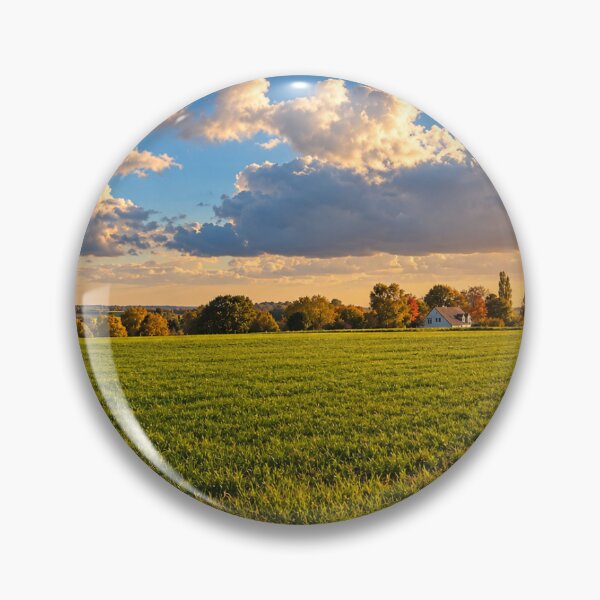 Item preview,  Idyllic rural landscape with country houses at sunset designed and sold by CielitoArt.