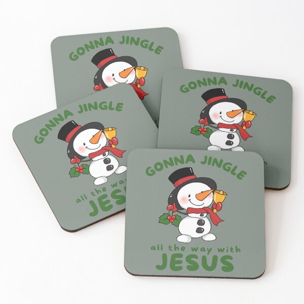 Item preview, Funny Christmas Snowman Jingle All The Way With Jesus Cute Holiday Spirit Group designed and sold by Forevermore.
