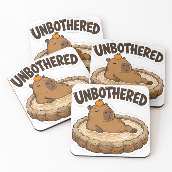Item preview, Unbothered Capybara Hot Spring Funny Sticker designed and sold by kilat42.