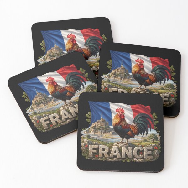 Item preview, France Heritage – Rooster & Mont Saint-Michel designed and sold by FlagX.
