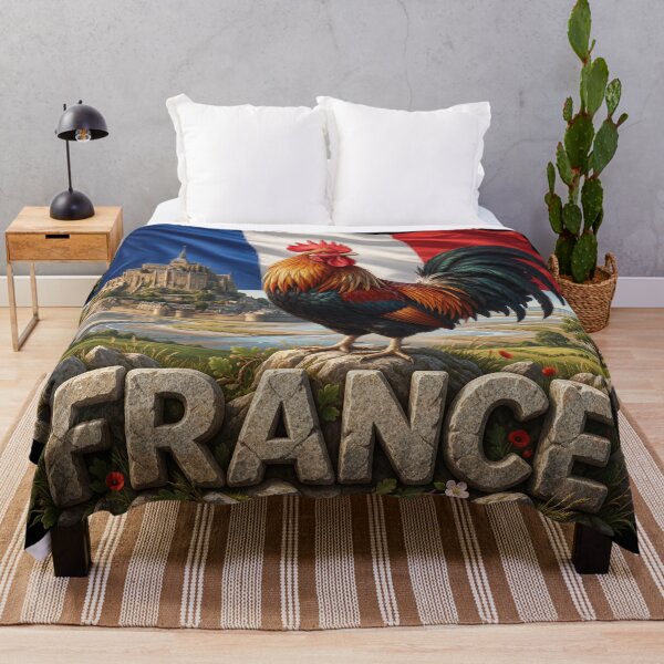 Item preview, France Heritage – Rooster & Mont Saint-Michel designed and sold by FlagX.