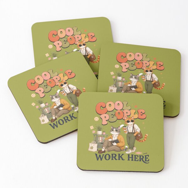 Item preview, Cool People Work Here Coworker Cats designed and sold by aponwao.
