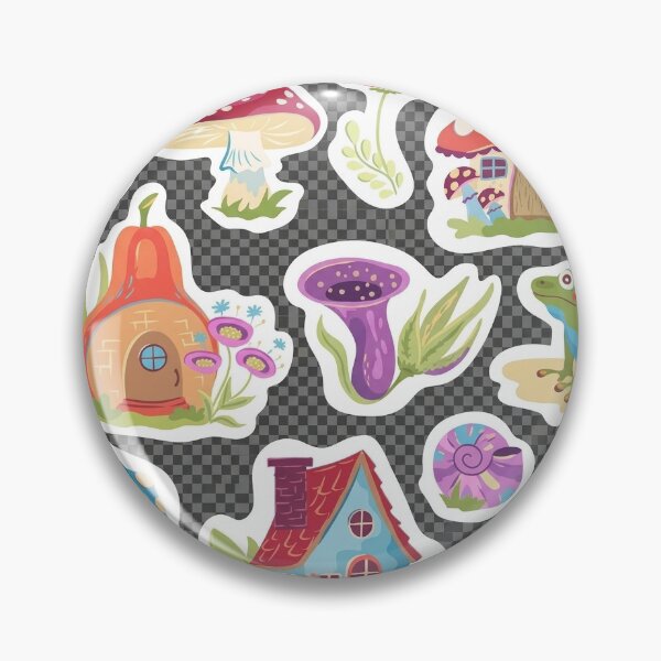 Item preview, Whimsical Fantasy Forest Mushroom House Frog Sticker Sheet designed and sold by Kushwaha18.