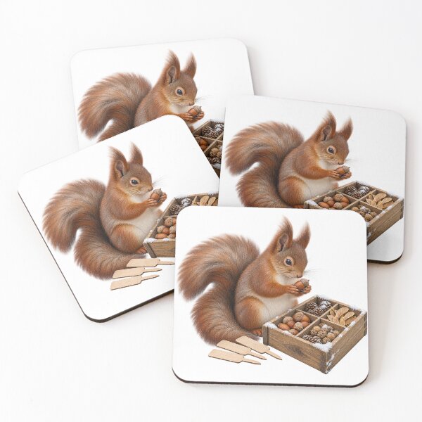 Item preview, Winter Squirrel and Seed Collection Box – Realistic Garden Art designed and sold by Golden Era Studio.