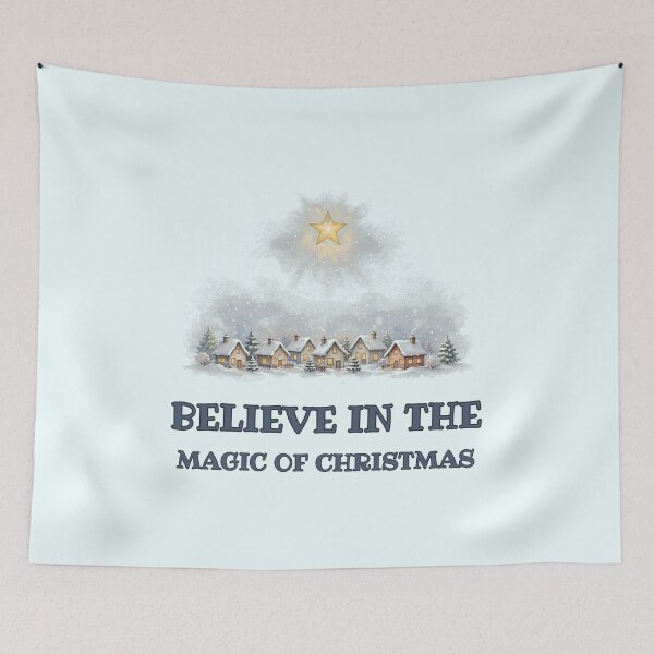 Item preview, Believe in the Magic of Christmas - Cozy Village Under Bright Christmas Star - Magical Holiday designed and sold by Foriart.