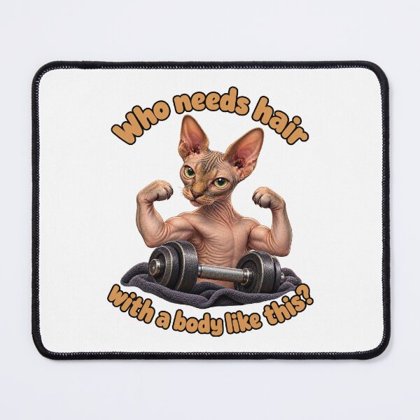 Item preview, Who Needs Hair With A Body Like This? designed and sold by EllieGantDesign.