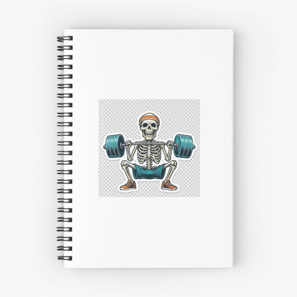 Item preview, Skeleton Weightlifter Barbell Squat Gym Fitness Sticker designed and sold by Kushwaha18.