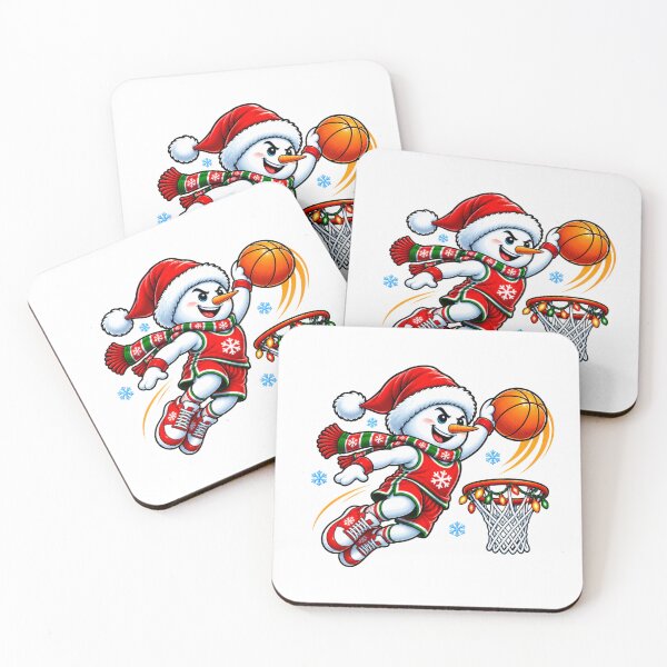 Item preview, Basketball Snowman Funny Christmas Slam Dunk  designed and sold by WeirdlyMild.