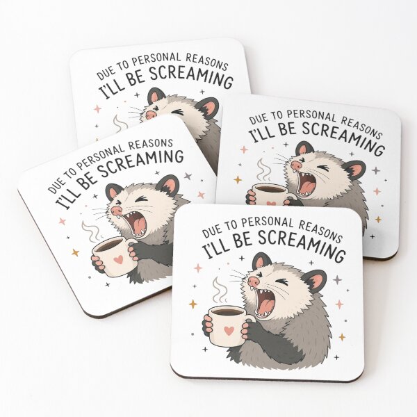 Item preview, Due To Personal Reasons I'll Be Screaming Opossum Coffee Lover designed and sold by JossDesign15.