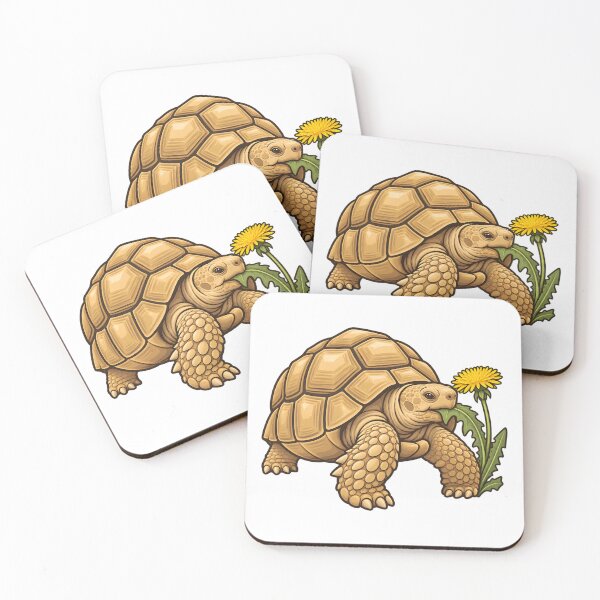 Item preview, Sulcata Tortoise Dandelion Snack Illustration designed and sold by Philippa Shop.
