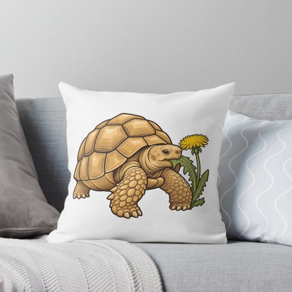 Item preview, Sulcata Tortoise Dandelion Snack Illustration designed and sold by Philippa Shop.