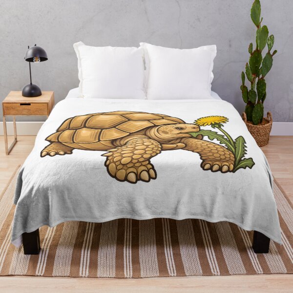 Item preview, Sulcata Tortoise Dandelion Snack Illustration designed and sold by Philippa Shop.