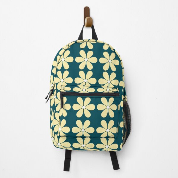 Item preview, Yellow Daisy Seamless Pattern on Deep Teal designed and sold by ArtwithRabbit.