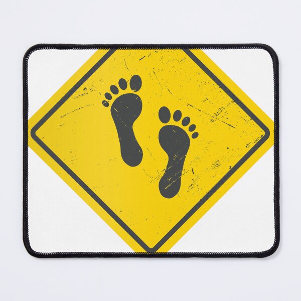 Item preview, Footprints Warning Sign designed and sold by Artful-inks.