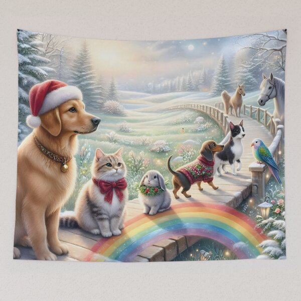 Item preview, Christmas Rainbow Bridge Pets designed and sold by Sybille-Yates.