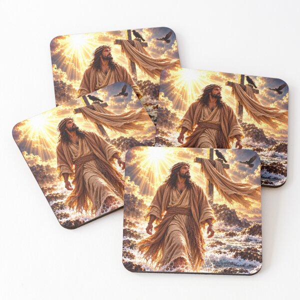 Item preview, Jesus Walking Through the Sea | Christian Religious Wall Art | Dramatic Biblical Scene designed and sold by GoodPlaceToShop.