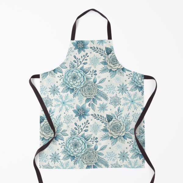 Item preview, Icy Blue Winter Rose Floral Pattern designed and sold by Storybook Botanica.