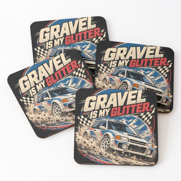 Item preview, Gravel Is My Glitter Vintage Japanese Rally Car Art designed and sold by THAT-ONE-TEE.