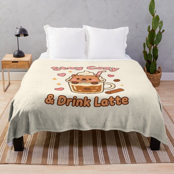 Item preview, Stay Cozy and Drink Latte - Kawaii Coffee Lover designed and sold by LuloCreative.