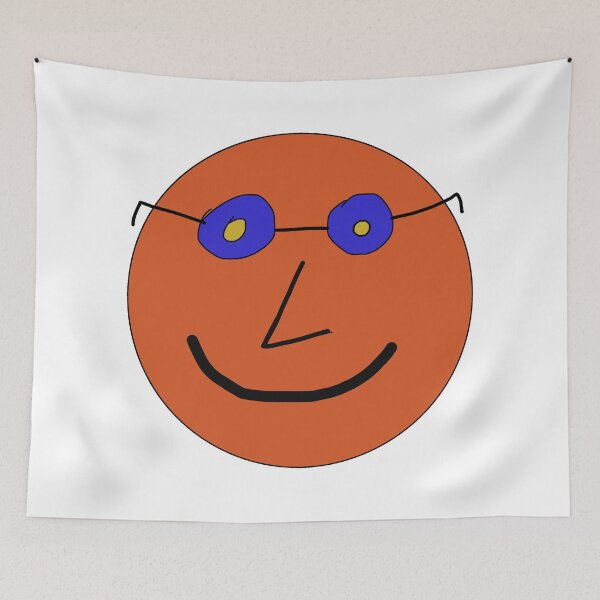 Item preview, Orange Smiley Face | Retro Happy Face Design designed and sold by Peaceful Lotus Home Design.