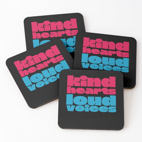 Item preview, Kind Hearts Loud Voices Bold Typography in Blue designed and sold by Fani*.