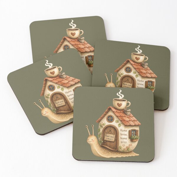 Item preview, Cozy Snail House with Coffee Cup Roof designed and sold by JC Art Creations.