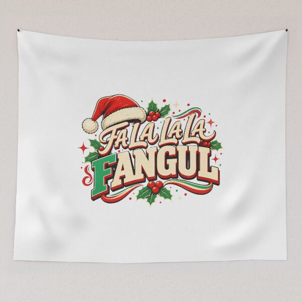 Item preview, Fa La La La FANGUL Christmas Retro Santa Hat Holiday designed and sold by Maladies.