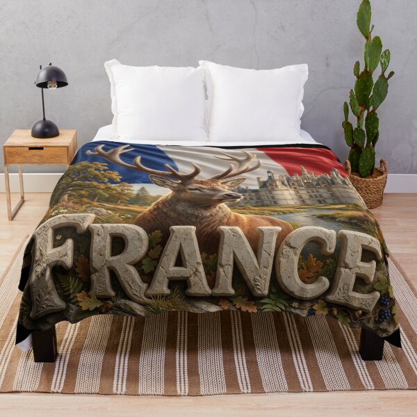 Item preview, France Heritage – Red Deer & Château de Chambord designed and sold by FlagX.