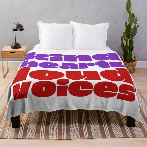 Item preview, Kind Hearts Loud Voices Bold Typography in Purple designed and sold by Fani*.