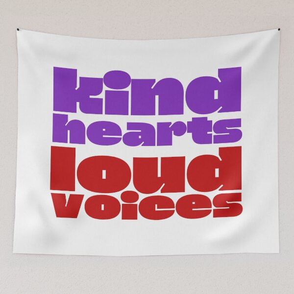 Item preview, Kind Hearts Loud Voices Bold Typography in Purple designed and sold by Fani*.