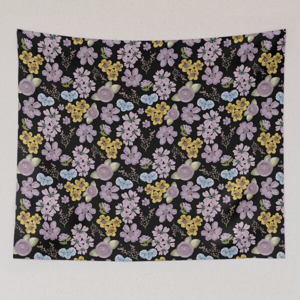 Item preview, Aesthetic Obsidian Lavender Seamless Pattern designed and sold by ​Jyoti Digital Artist.