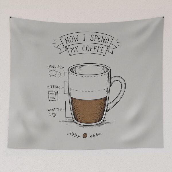 Item preview, Vintage Coffee Mug Diagram: How I Spend designed and sold by JC Art Creations.
