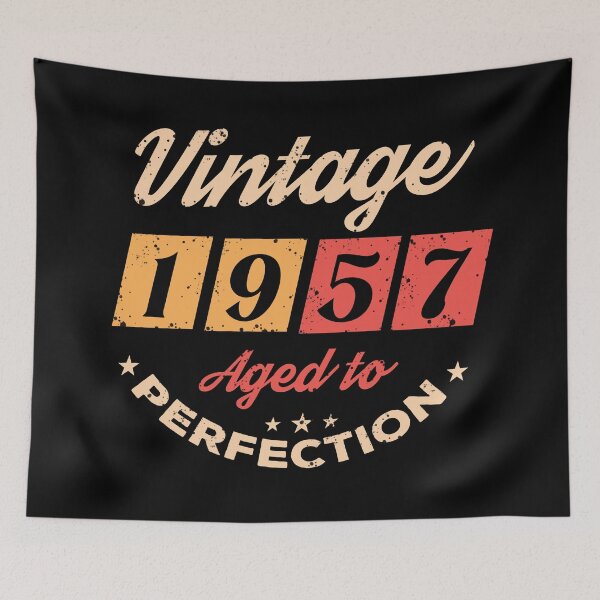 Item preview, Vintage Born in 1957 Aged to Perfection 70th Birthday Gift designed and sold by Alexaltay.