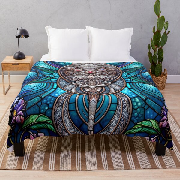 Item preview, Stained Glass Nouveau Floral Geometric Mandala designed and sold by Frackxion.