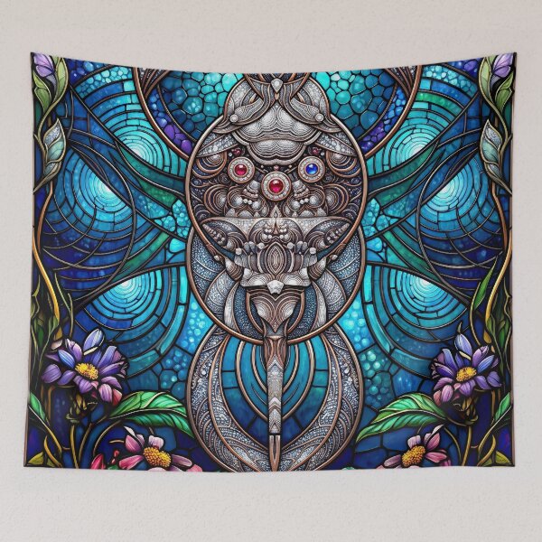 Item preview, Stained Glass Nouveau Floral Geometric Mandala designed and sold by Frackxion.