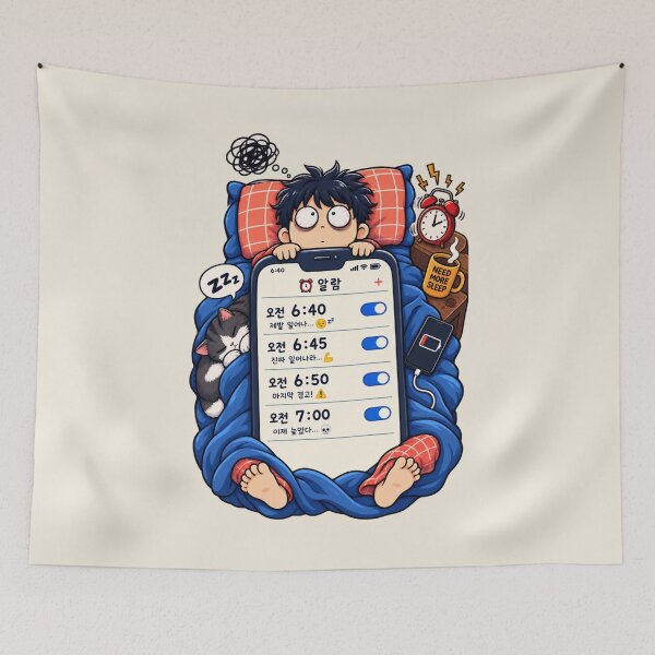 Item preview, Need More Sleep – Sleepy Cartoon Alarm Clock Humor designed and sold by waikibi ⭐⭐⭐⭐.