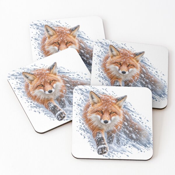 Item preview, Red Fox Emerging From a Winter Blizzard designed and sold by Golden Era Studio.