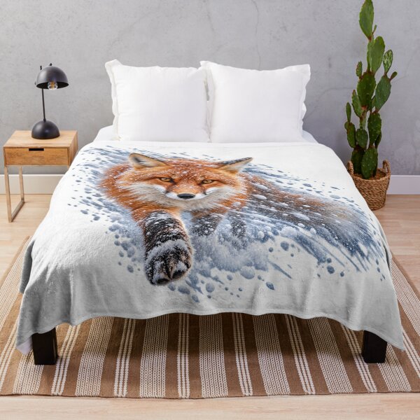 Item preview, Red Fox Emerging From a Winter Blizzard designed and sold by Golden Era Studio.