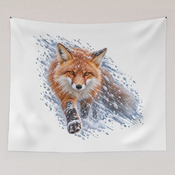 Item preview, Red Fox Emerging From a Winter Blizzard designed and sold by Golden Era Studio.