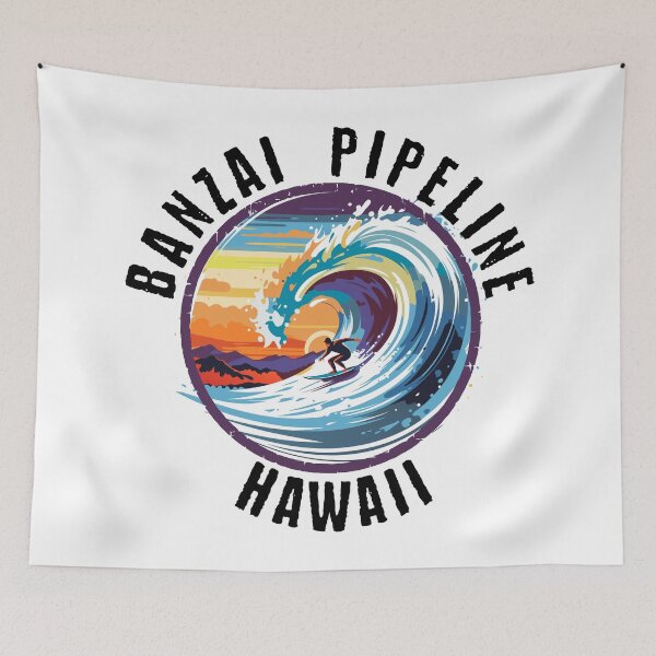 Item preview, Banzai Pipeline – Hawaii (with Black Lettering) designed and sold by VelvetRoom.