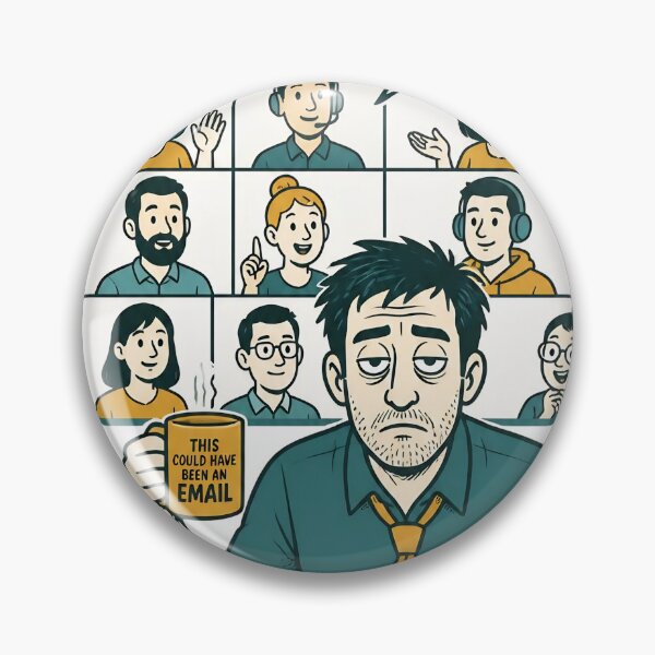 Item preview, Exhausted Office Worker in Endless Video Meeting designed and sold by JC Art Creations.