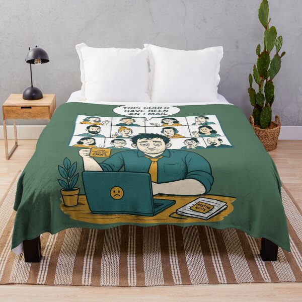 Item preview, Exhausted Office Worker in Endless Video Meeting designed and sold by JC Art Creations.