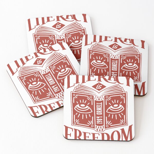 Item preview, Literacy is Freedom George Orwell 1984 Gothic Grunge Book Po designed and sold by gunaone-design.