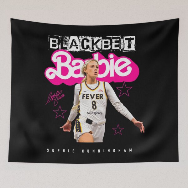 Item preview, Sophie Cunningham Indiana Fever Basketball Black Barbie Illustration designed and sold by elijbclaude.