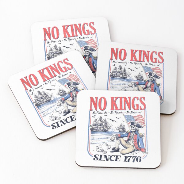 Item preview, No Kings Since 1776 American Revolutionary Skeleton Illustration designed and sold by elijbclaude.