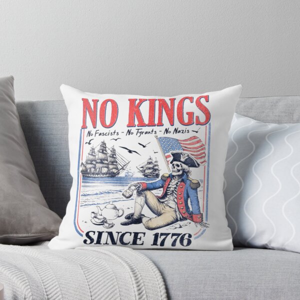 Item preview, No Kings Since 1776 American Revolutionary Skeleton Illustration designed and sold by elijbclaude.